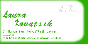 laura kovatsik business card